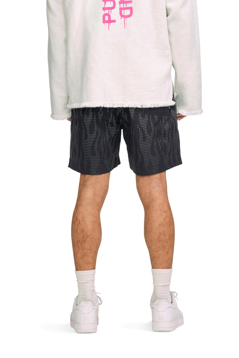 PURPLE BRAND Flames All-Around Short Mens Apparel
